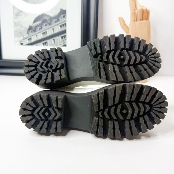 BP. Women's White Chelsea Platform Lug Sole Boots Chunky | Size 6 - Picture 5 of 8